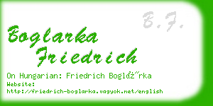 boglarka friedrich business card